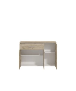 CREDENZA "GIRONA" 3 ANTE E 1 CASSETTO QUERCIA, 119X33X80,5 CM